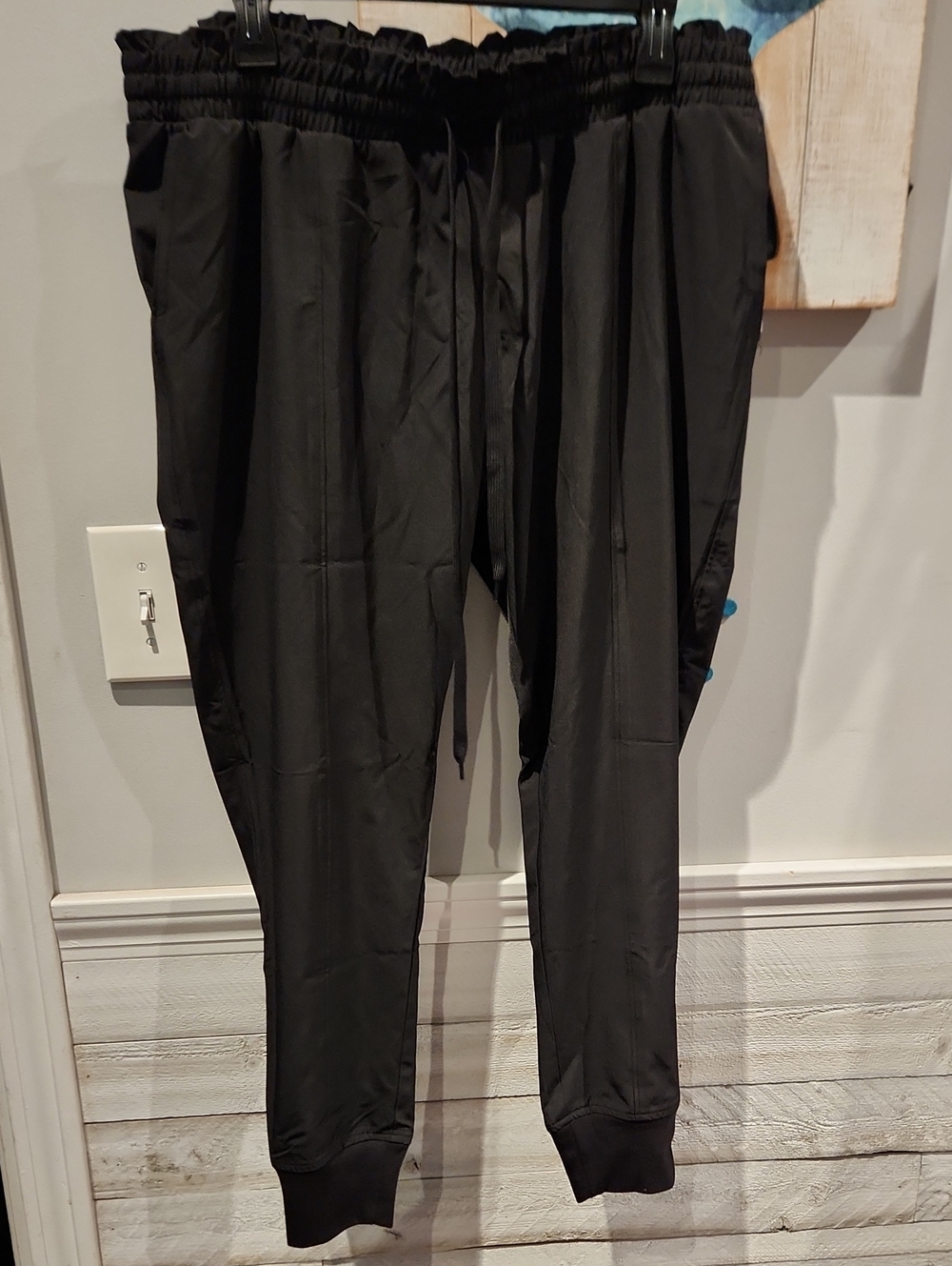 NWT Time and Tru Maternity Black Drawstring Jogger Pants Sz S (4-6)